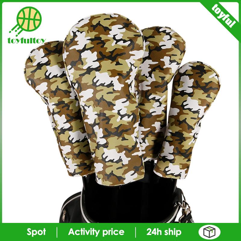 Set 4 Vỏ Bọc Đầu Gậy Đánh Golf Bằng PU Cho Nam Và Nữ