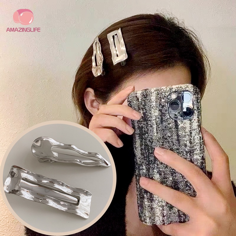 Kẹp Tóc Kim Loại Đính Ngọc Trai Giả Thanh Lịch Cho Nữ