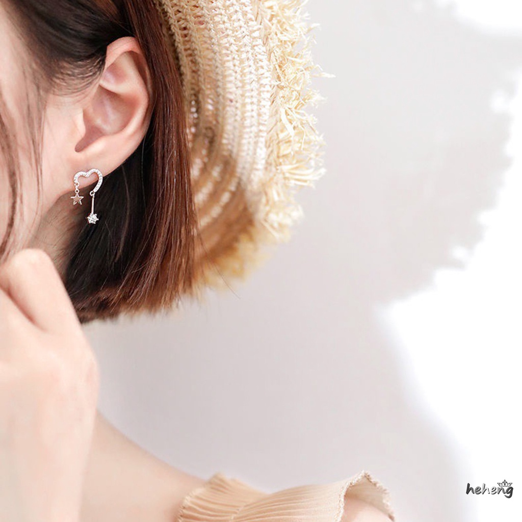 Bông Tai Ngôi Sao Mạ Bạc 925 Thời Trang Dành Cho Nữ