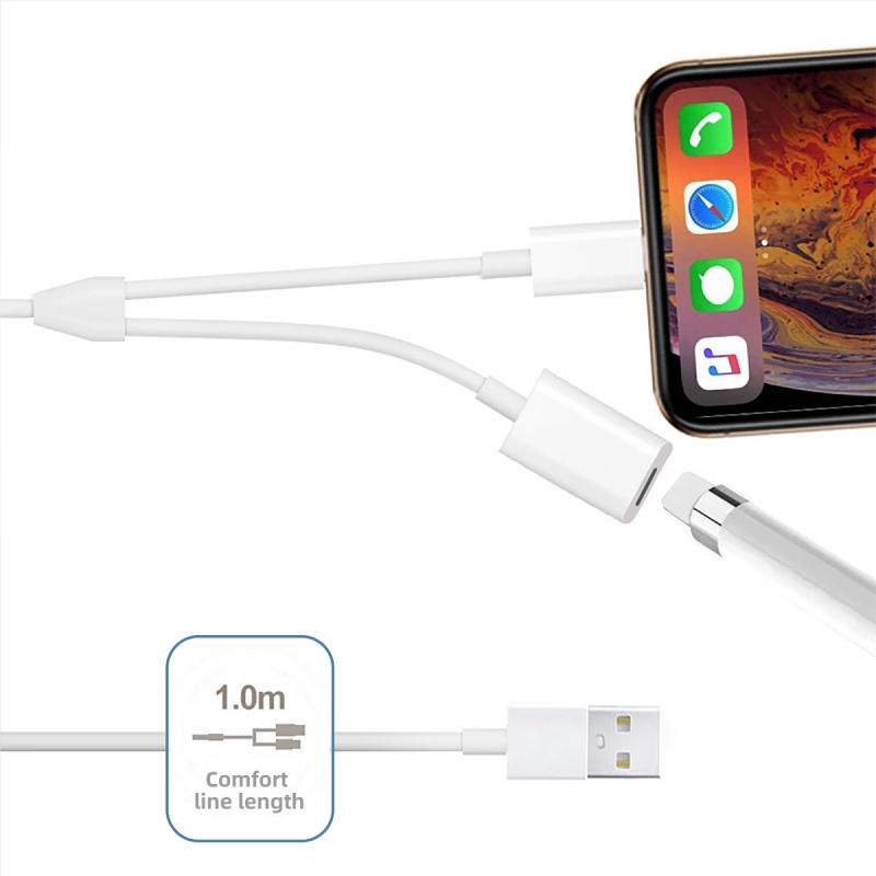 Cáp Sạc HdoorLink 2 Trong 1 Cho Apple Pencil 1 Ipad Pro