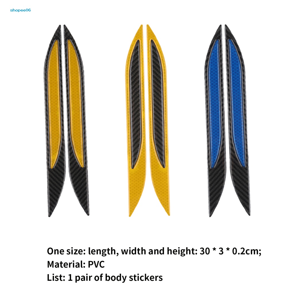 1 Cặp Miếng Dán Phản Quang Chống Trượt Chống Mài Mòn Cho Xe Máy