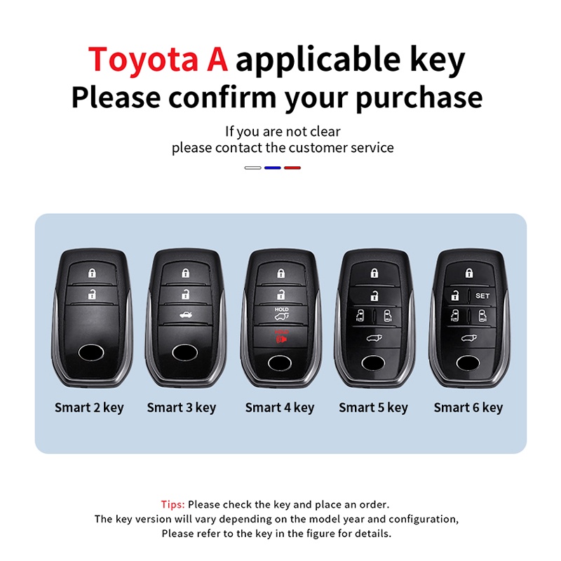 Vỏ Bọc Chìa Khóa Bằng Hợp Kim Kẽm Cho Toyota RAV4 Highland Coralla Hilux Fortuner Land Cruiser Camry Crown