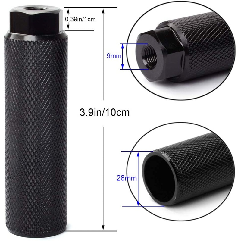 4 cái Chốt xe đạp , Hợp kim nhôm chống trượt Chân chì Bàn đạp xe đạp BMX Chốt cho xe đạp MTB Đạp xe phía sau Stunt 3 '8 Inch Trục