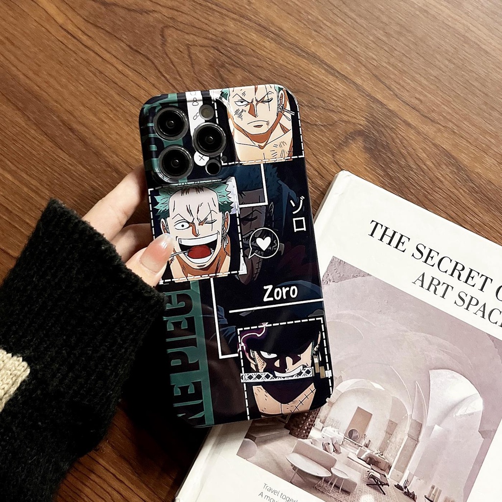 Ốp Điện Thoại Nhựa PC Cứng Chống Sốc Hình One Piece Luffy Zoro Cho iPhone 14 13 12 11 Pro Max
