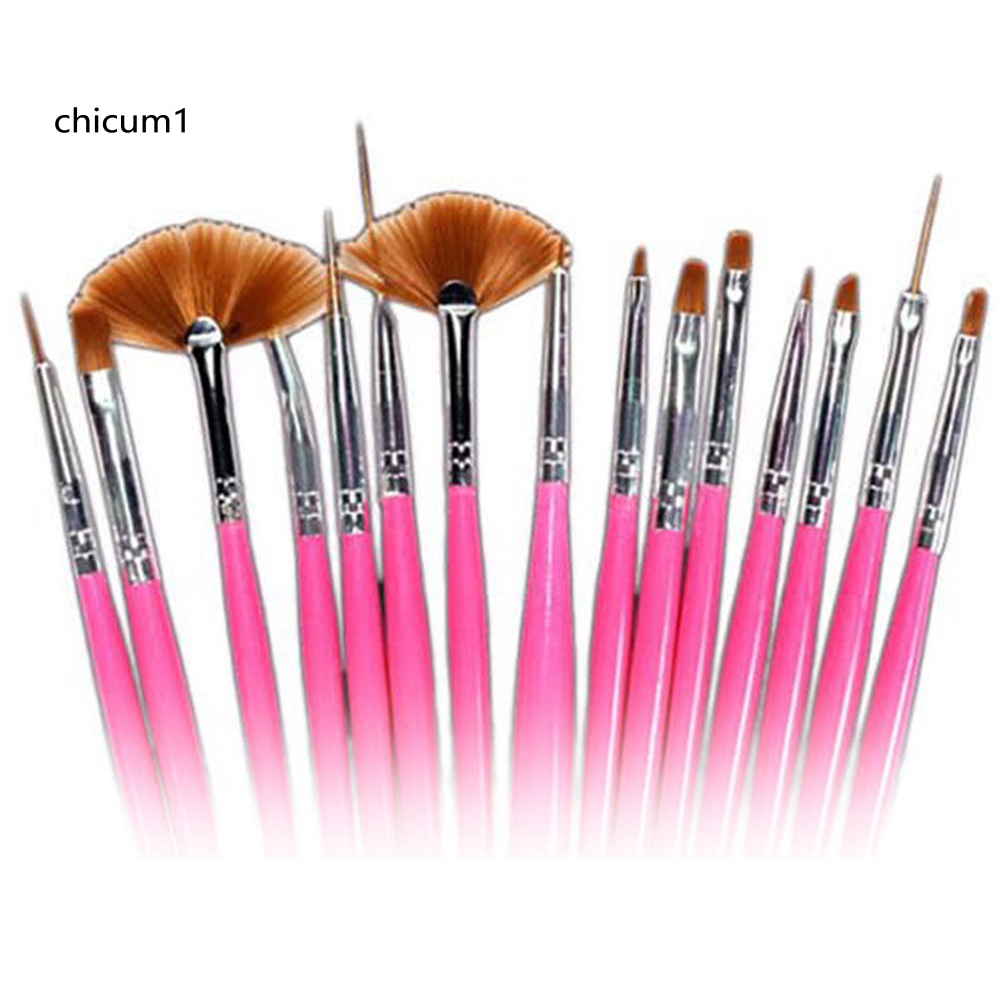 Set 15 Cọ Vẽ Trang Trí Móng Tay Nghệ Thuật Chuyên Nghiệp