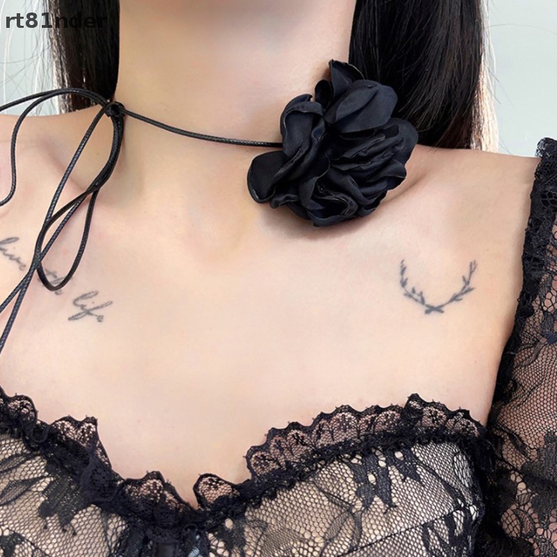 Rt Vòng Cổ Choker Dây Ruy Băng Dài Bằng Vải Hoa Đơn Giản Làm Quà Tặng Tiệc Tùng Cho Bạn Gái n