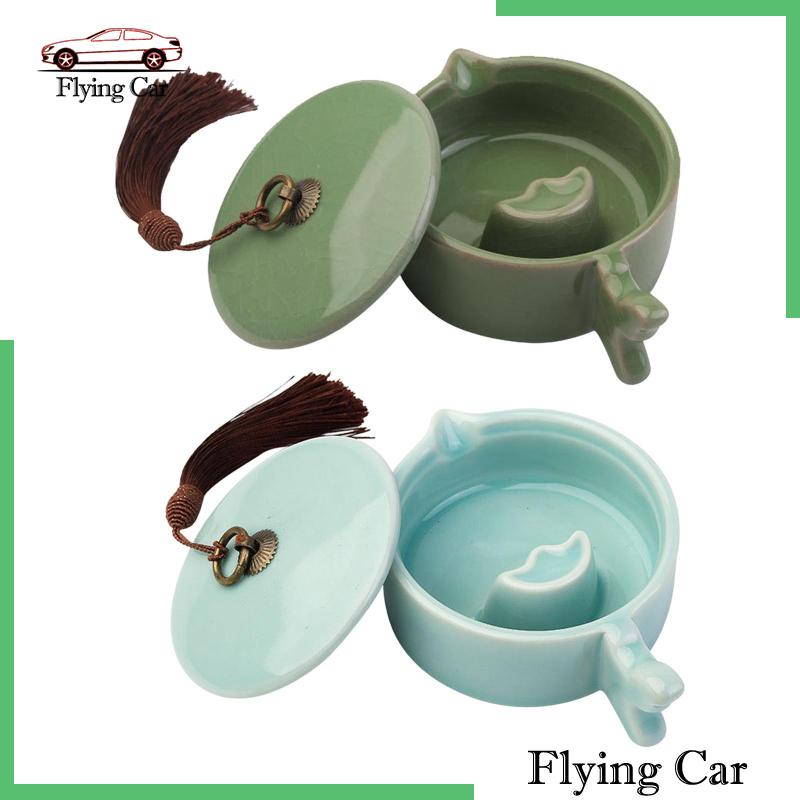 Hộp Mực Viết Thư Pháp Bằng Gốm Kèm Nắp Đậy Lzdjfmy2