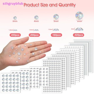 1 Tờ Sticker Đá Pha Lê AB Tự Dính Trang Trí Mặt / Tóc / Mặt / Cơ Thể DIY