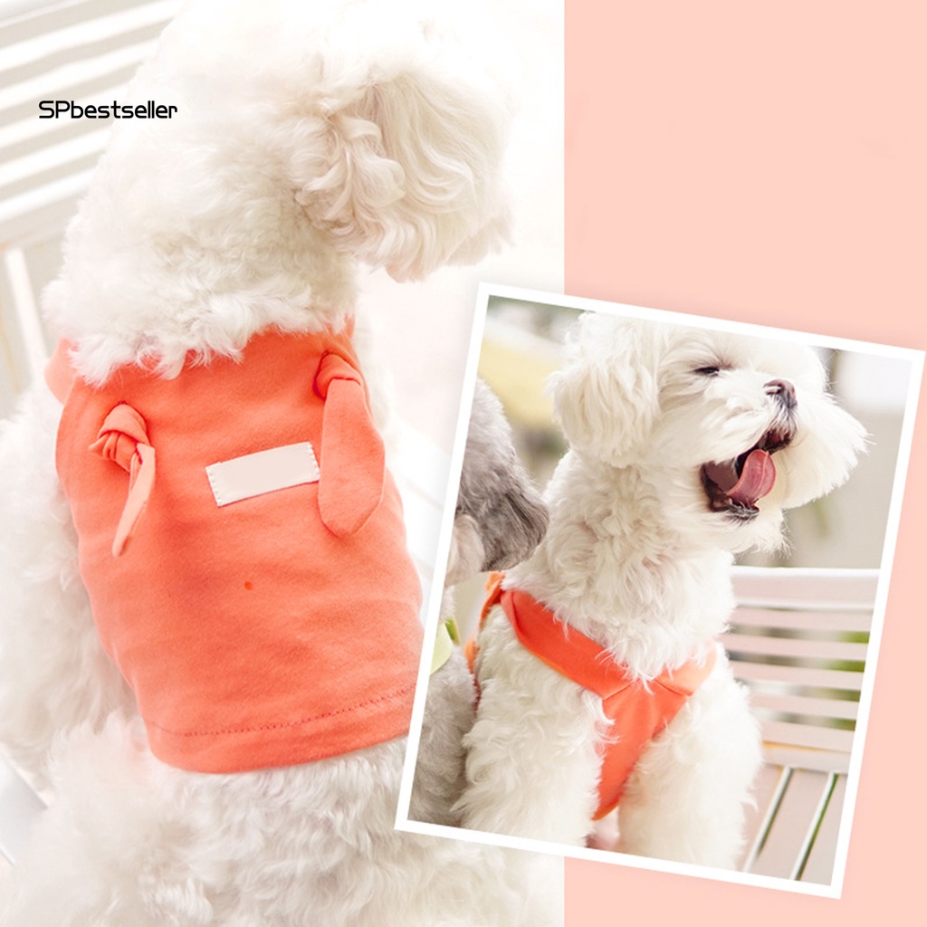 Áo Thun Cotton Cổ Tròn Thoáng Khí Co Giãn Dành Cho Cún Cưng