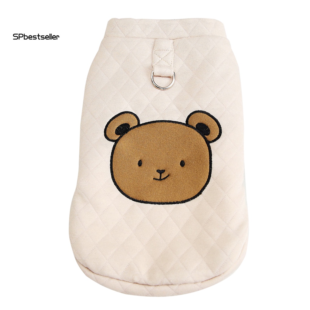 Spbestsellwr Áo Khoác Cotton Mềm Giữ Ấm Hai Ống Họa Tiết Gấu Nâu Thời Trang Thoải Mái Dành Cho Cún Cưng