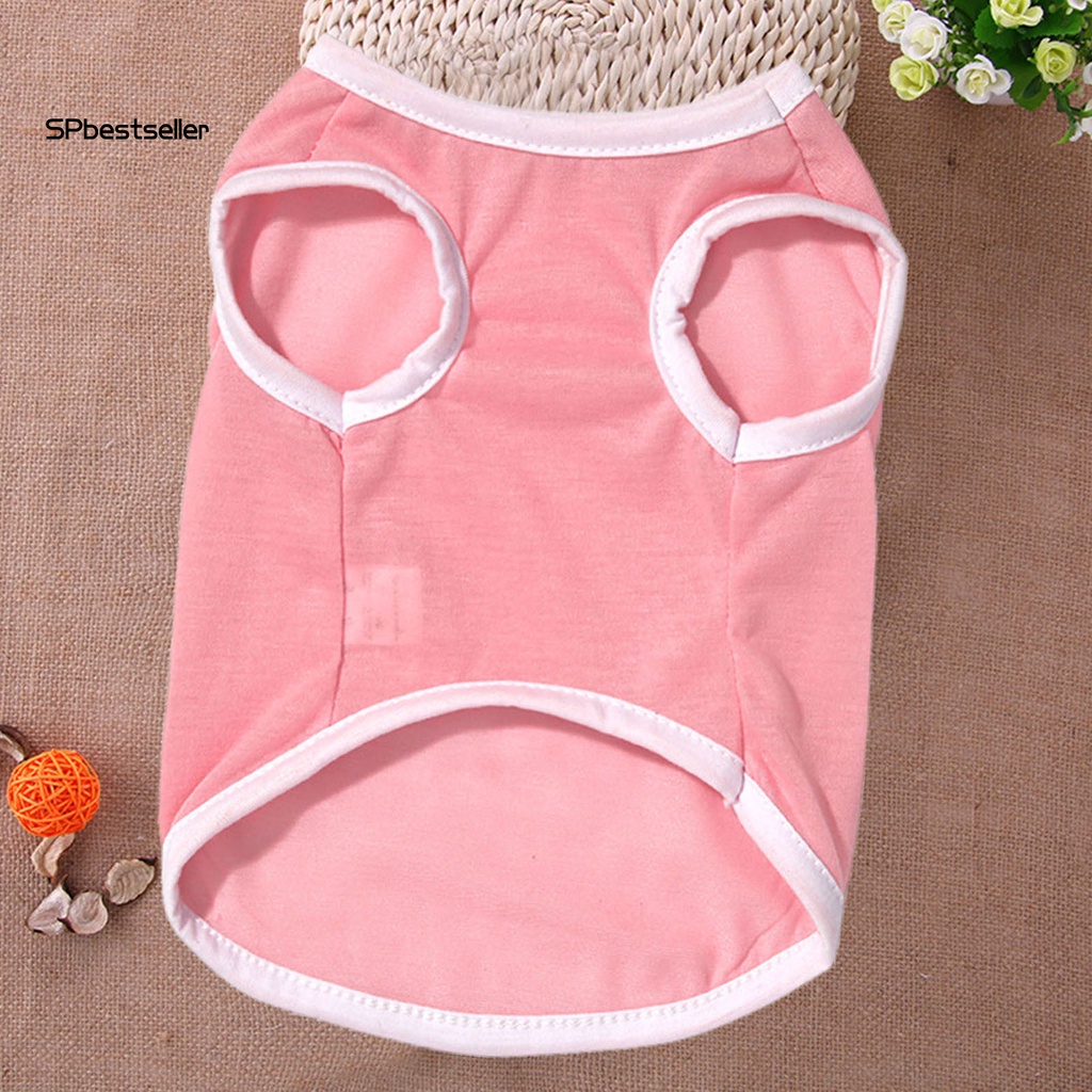 Áo Sát Nách Màu Hồng In Họa Tiết Thoáng Khí Thời Trang Mùa Hè Cho Cún Cưng