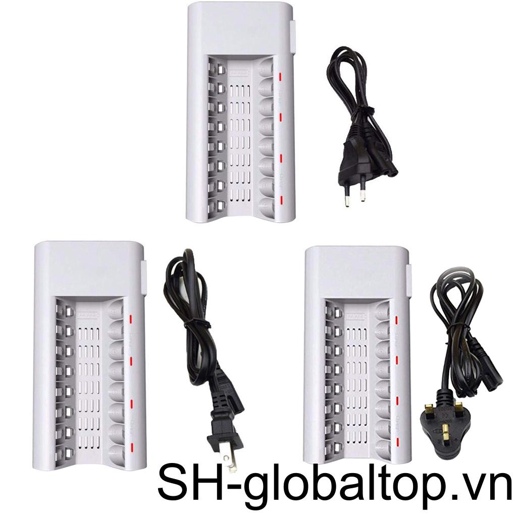 Bộ Sạc Pin Thông Minh 8 Ngăn AA / AAA Ni-Cd Ni-Mh 1 2V 150mAh / 130mAh