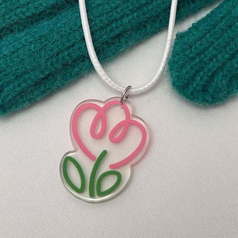 Xiangbao Y2K Vòng Cổ Choker Bằng Acrylic Mặt Hoa Thanh Lịch Phong Cách Harajuku Tối Giản Cho Nữ Giới
