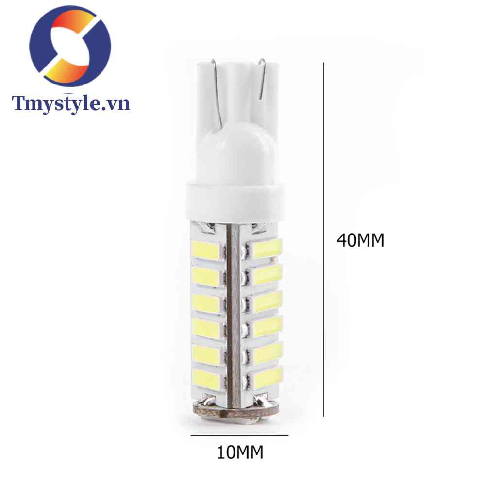 1 Cặp Bóng Đèn Chiếu Sáng Biển Số Xe Hơi W5W 20 SMD7020 LED T10