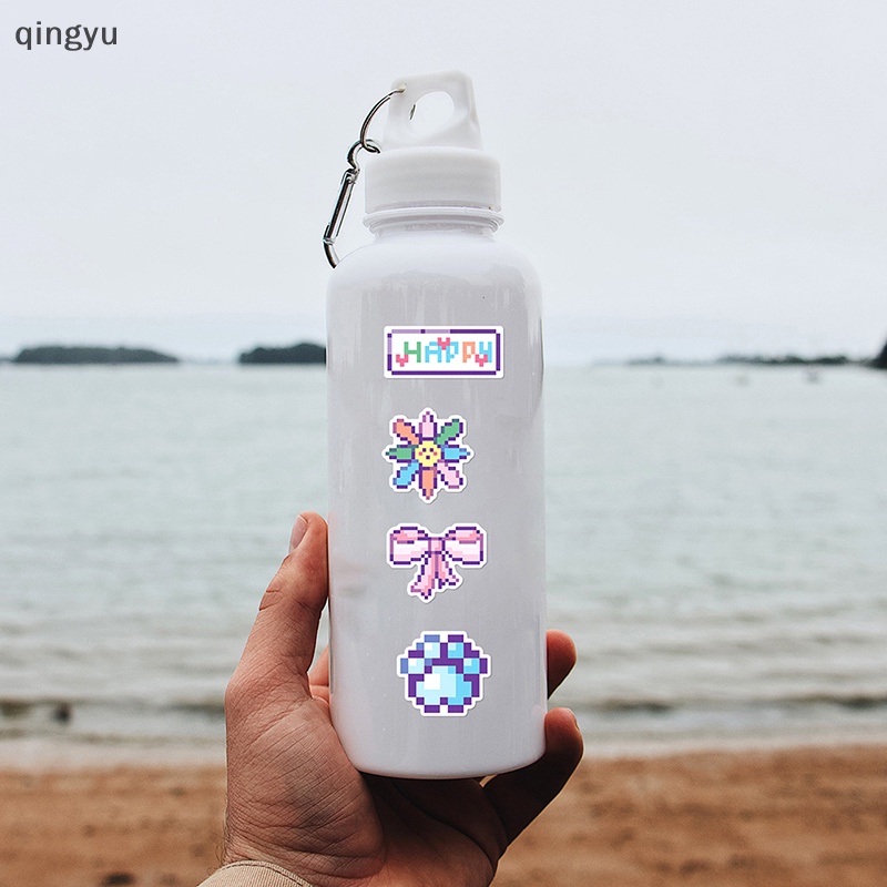 Bộ 45 Miếng Dán Trang Trí Vali / Laptop / Kính Xe Hơi Họa Tiết Graffiti Màu Hồng Xinh Xắn