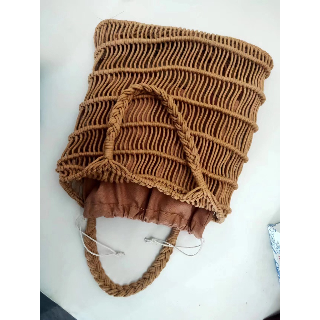 Túi Rơm cotton Đeo Vai Phong Cách retro Hàn Quốc Cho Nữ