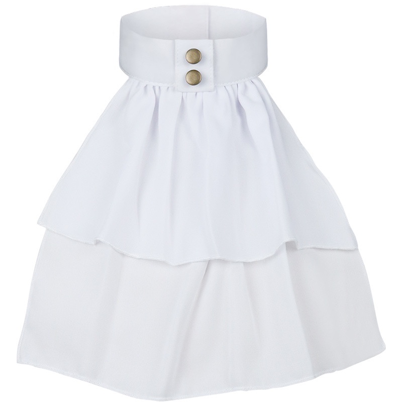 Mới Áo Sơ Mi Trắng Cổ Peter Pan Phối Ren Kiểu Vintage Pháp Cho Nam Và Nữ