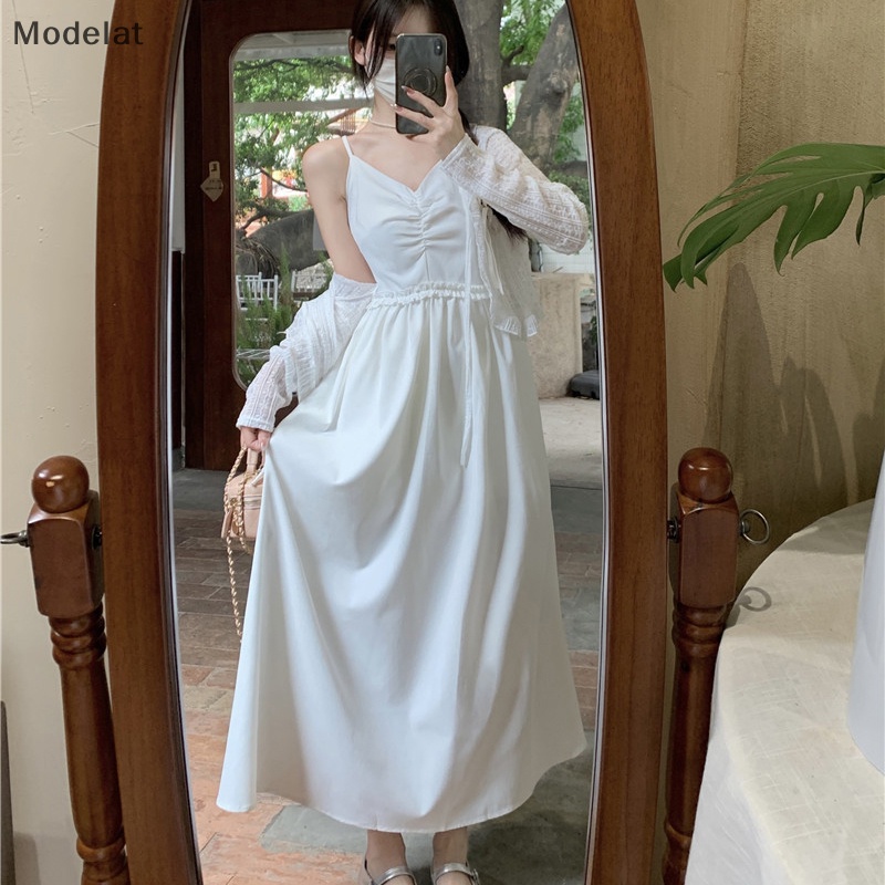 Mfc Đầm Chiffon Hở Vai Dáng Ôm Màu Trơn Thời Trang Mùa Hè Cho Nữ