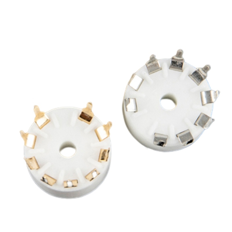 Orangesea Gốm 9 Pin B9A PCB MOUNT Ống Ổ Cắm Cho 6DJ8 EL84 6922 6BM8 6BQ5 EL84 6CG7