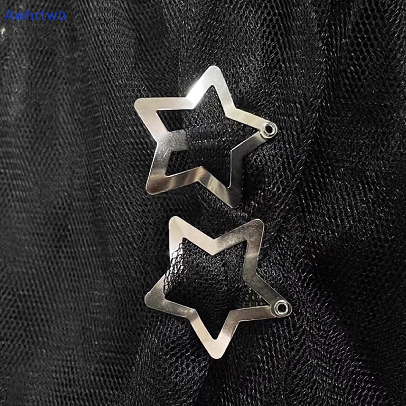 Set 5 Kẹp Tóc Hình Ngôi Sao Màu Bạc Thời Trang Cho Nữ Mới