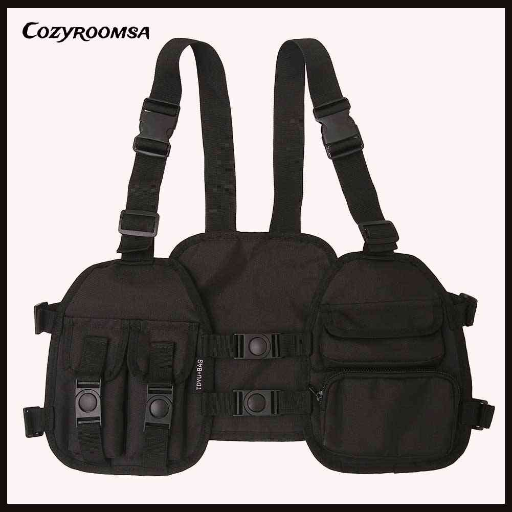 Túi Đeo Chéo Ngực Vải Oxford Đa Năng Phong Cách Hip Hop Thời Trang Cho Nam