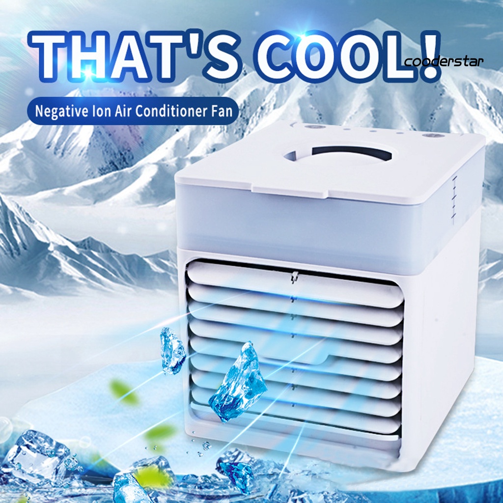 Quạt Làm Mát Phun Sương Để Bàn Ba Bánh Răng Siêu Êm Đa Năng Có Đèn Ban Đêm Nhiều Màu Sắc Cho Gia Đình