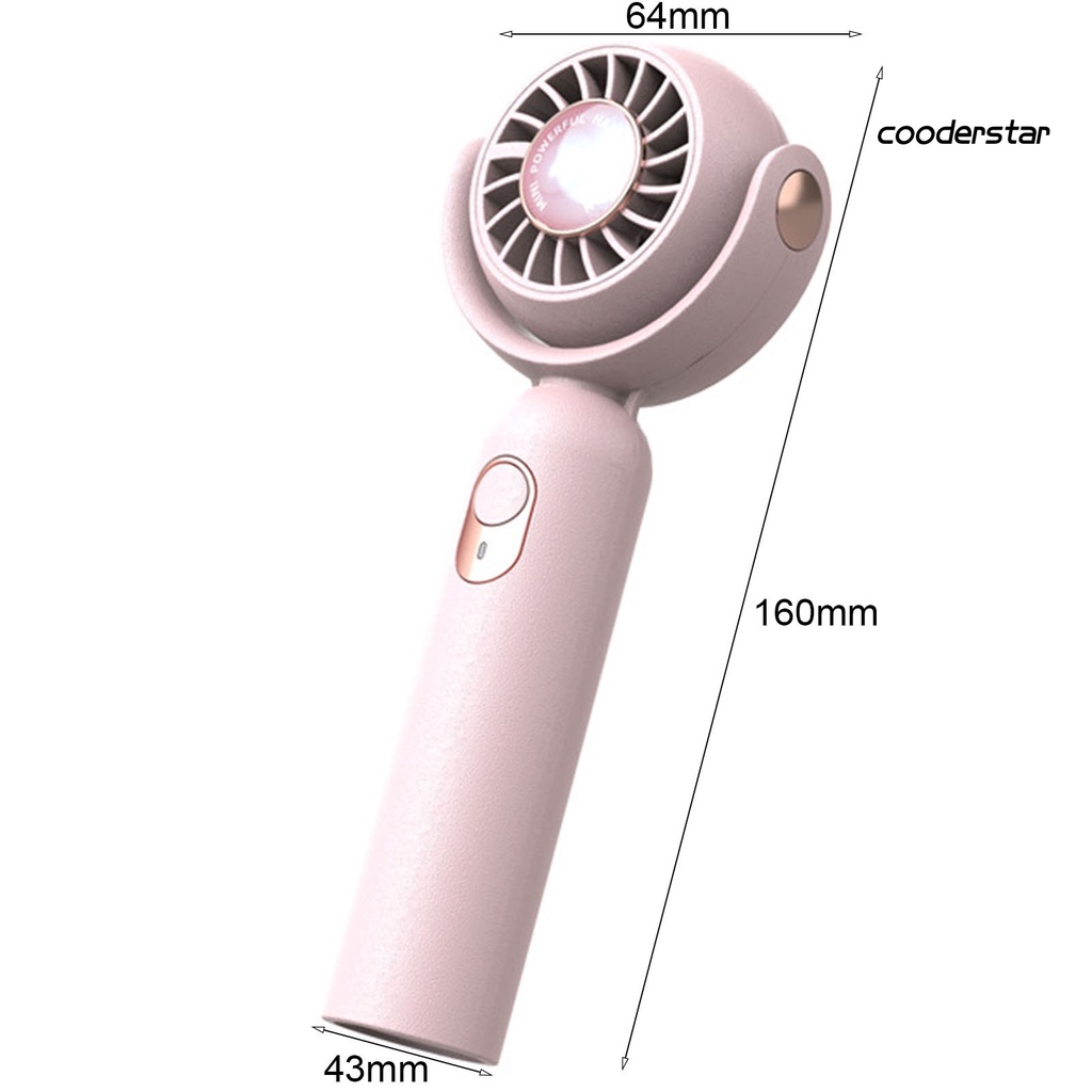 Quạt Làm Mát Cầm Tay 1200mAh Có Dây Đeo Đầu Lắc Tiếng Ồn Thấp Có Thể Sạc Lại Bằng Cổng USB