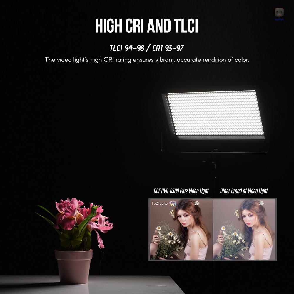 Đèn LED Trợ Sáng Chụp Ảnh Cưới 35.3W TLCI98 DOF HVR-D500 Plus 5600K