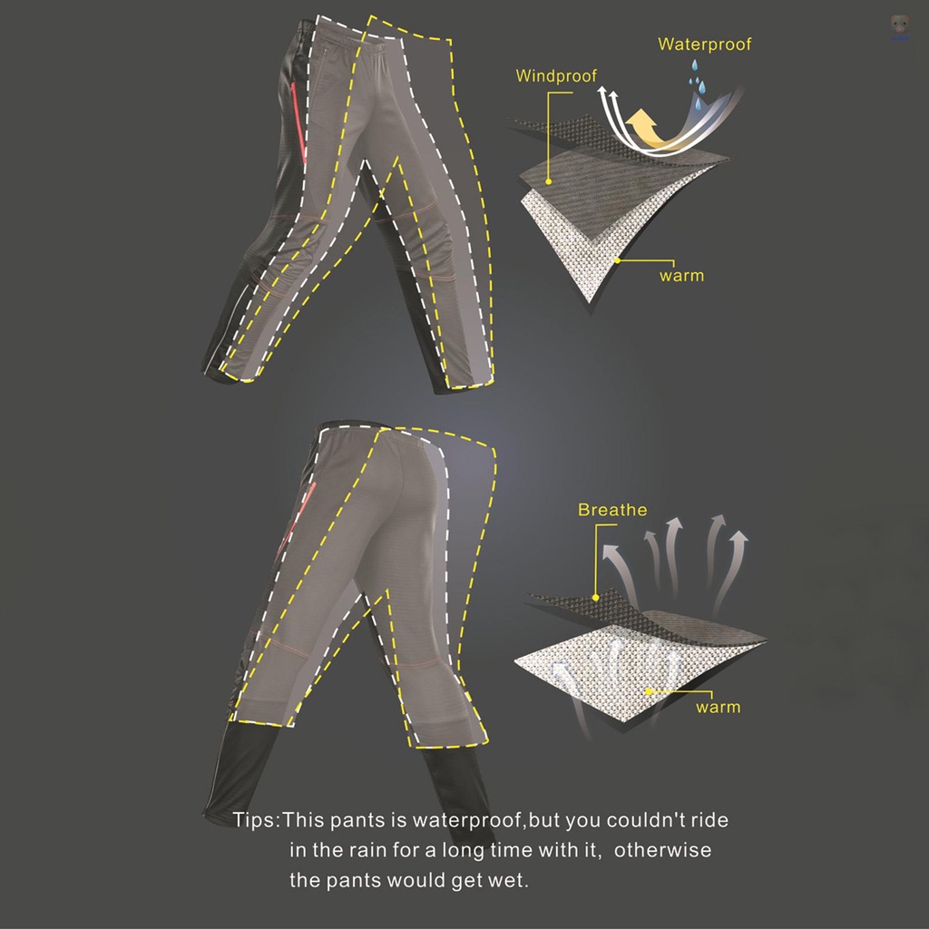 Quần Dài Thể Thao Chống Thấm Nước Chắn Gió Giữ Ấm Mùa Đông Cho Nam