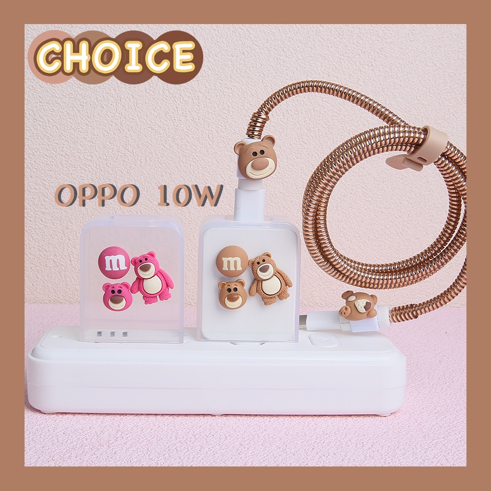 Vỏ Bảo Vệ Hộp Sạc Tai Nghe oppo 10w AK733YH 10w Hình Gấu Dâu Tây Dễ Thương