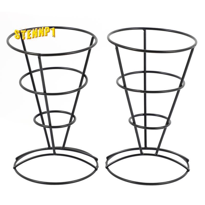 Set 2 Giá Đỡ Hình Nón Kiểu Pháp Cho Khoai Tây Chiên Cá Và Chip