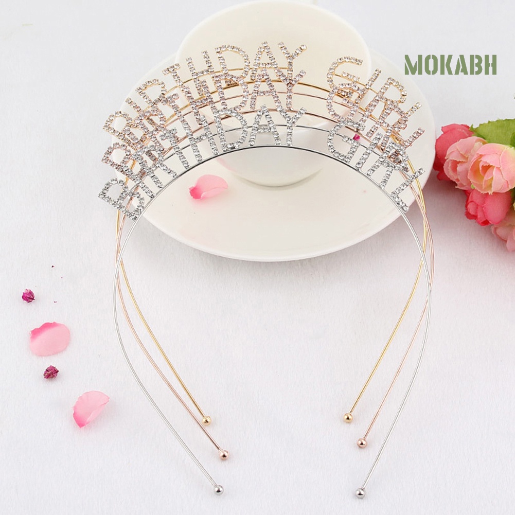 Băng Đô Hình Vương Miện Bằng Kim Loại Đính Đá Lấp Lánh