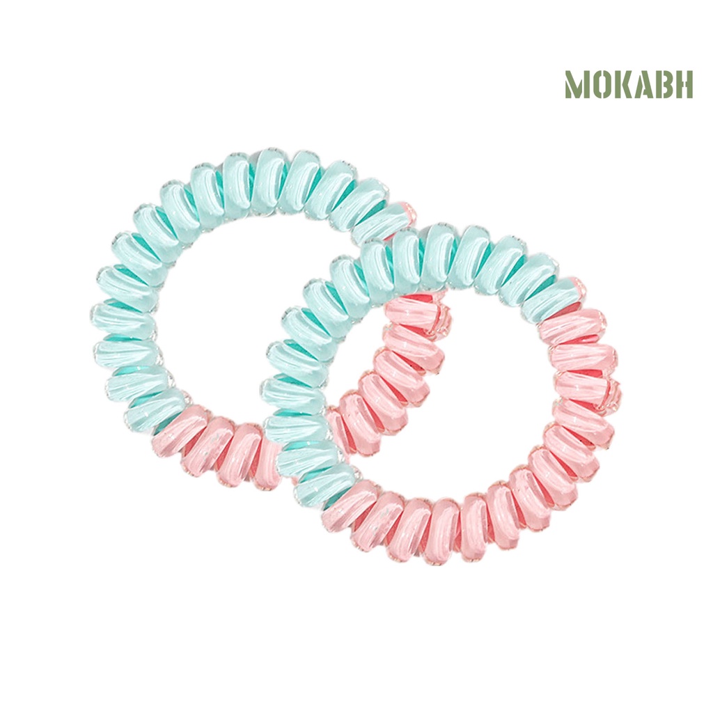 1 Cặp Dây Buộc Tóc Co Giãn Tốt Màu Sắc Ngọt Ngào Thời Trang Cho Nữ