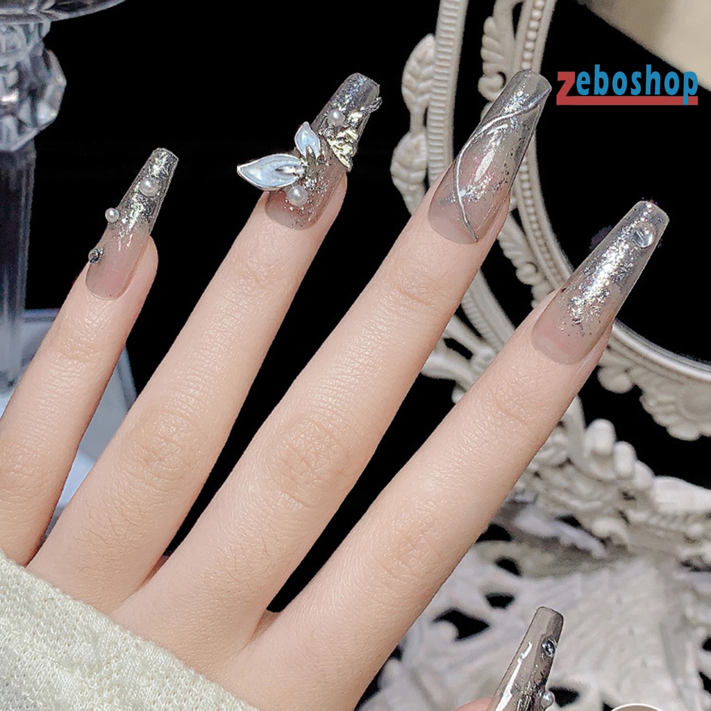 Set 10 Phụ Kiện Cánh Bướm Đính Đá Trang Trí Móng Tay Chống Oxy Hóa