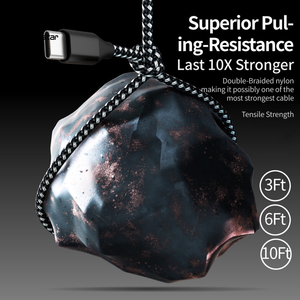 Dây Cáp Sạc Dữ Liệu Usb Loại C 5V 3A Cho Điện Thoại Di Động