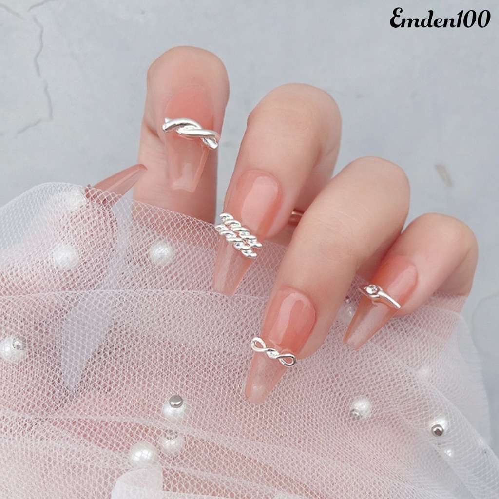 Set 100 / 20 Phụ Kiện Trang Trí Móng Tay 3D Bằng Hợp Kim Chống Rỉ Sét