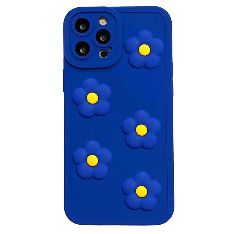 Ốp Điện Thoại Silicon Họa Tiết Hoa Năm Cánh 3D Cho Iphone SE2020 7 / 8 Plus 14 X XR XM 11 12 MINI 13 PRO MAX AT0344