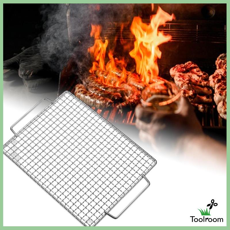Vỉ Nướng bbq Bằng Thép Không Gỉ Chống Gió Tiện Dụng Cho Cắm Trại