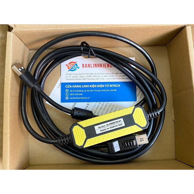 Cáp nạp chương trình cho Servo Sanyo denki dòng RS2 SANMOTION AL-00689703-01