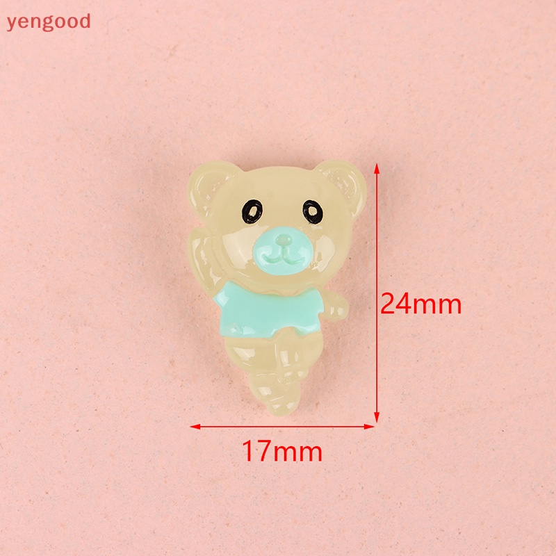 Set 2 Mô Hình Gấu Nhảy Múa Bằng Nhựa Resin Phát Sáng DIY Hoạt Hình