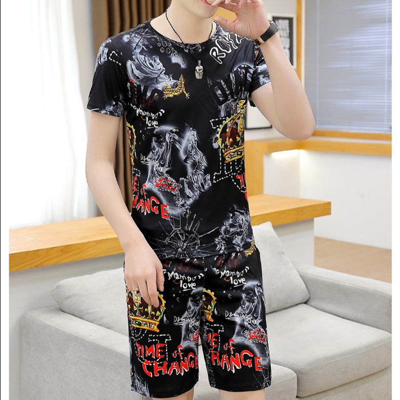Mẫu mới bộ thể thao họa tiết 3d tắc kè royal septembergod set nam 9000038