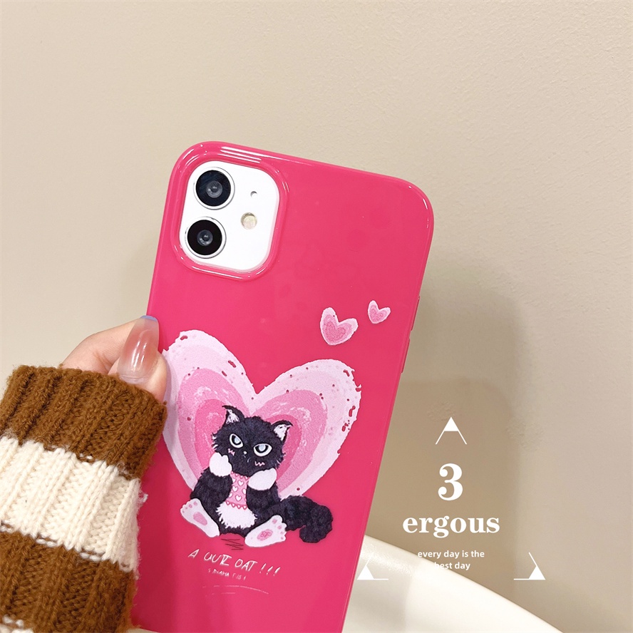 Ốp Điện Thoại TPU Mềm Bóng In Hình Mèo Cho IPhone 14 13 12 11 Pro Max SE2020 X XR Xs Max 7 8 6 6s Plus