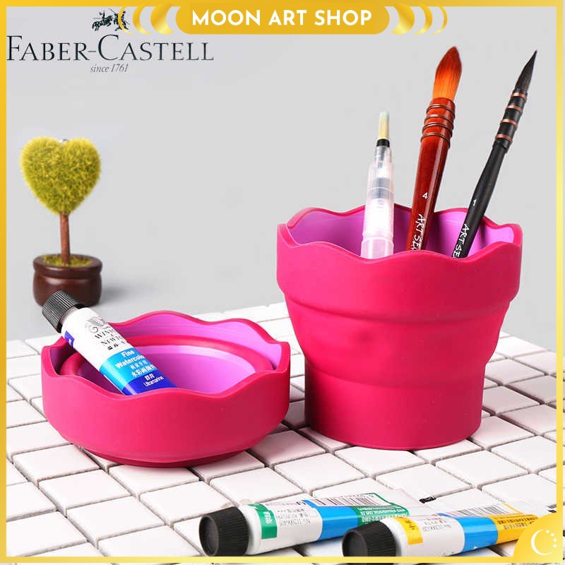 Cốc đựng nước rửa cọ gấp gọn FABER-CASTELL CLIC&GO