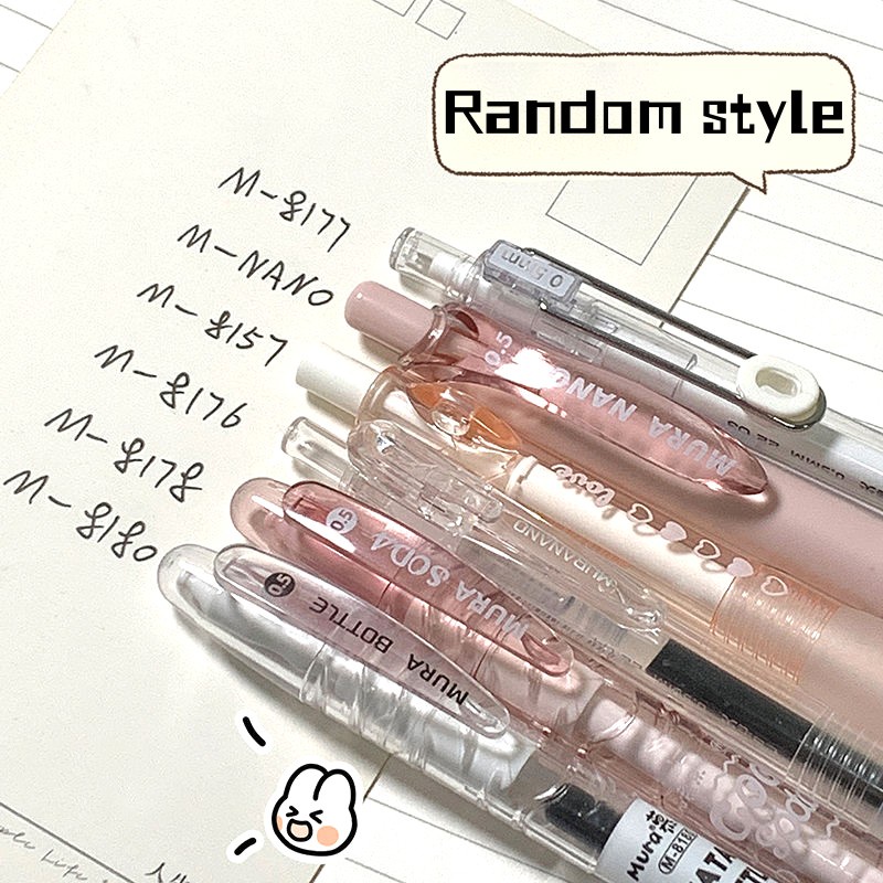 Set 6 Bút Mực Gel Ngòi 0.5mm Màu Hồng Dễ Thương Chất Lượng Cao