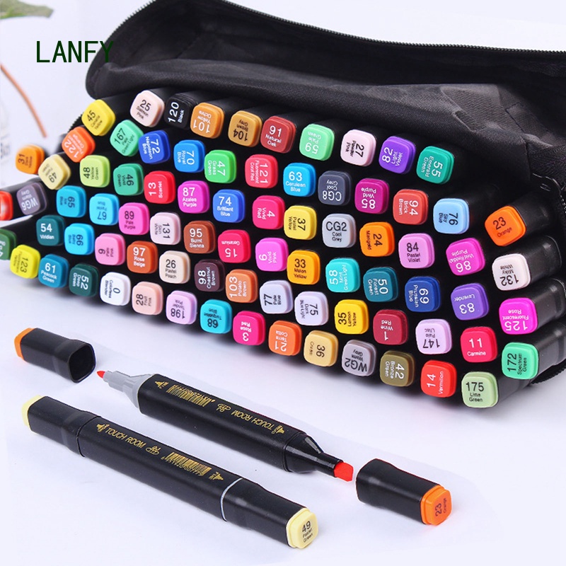 Bộ 24 Bút Lông 30 Màu / 36 Màu / 48 Bút Đánh Dấu Hai Đầu Nhiều Màu Sắc Dành Cho Học Sinh