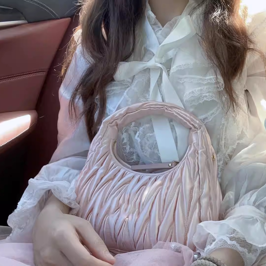 Túi Xách JASMIN NOIR Da PU Xếp Ly Thời Trang Cho Nữ