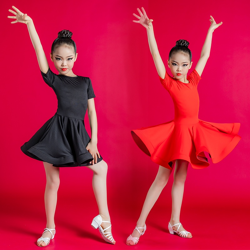 Đầm Khiêu Vũ Nhảy Latin Thiết Kế Dễ Thương Cho Bé Gái