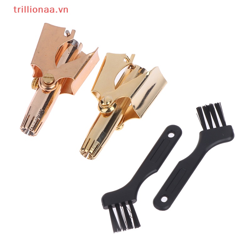 Máy Tỉa Lông Mũi Bằng Thép Không Gỉ Kèm Cọ Vệ Sinh Tiện Dụng Cho Nam
