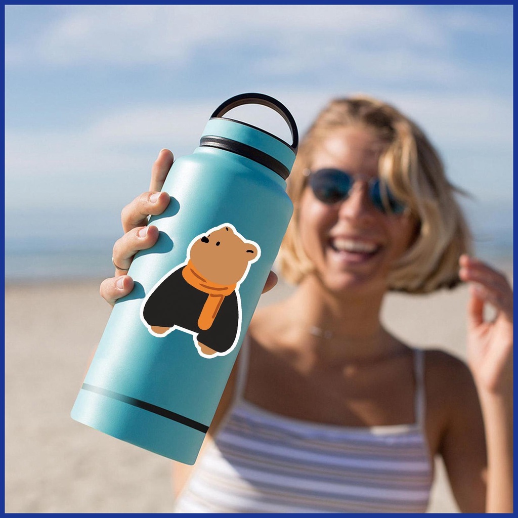 Bộ 50 Miếng Dán Hình Gấu Hoạt Hình Dễ Thương Trang Trí Laptop DIY