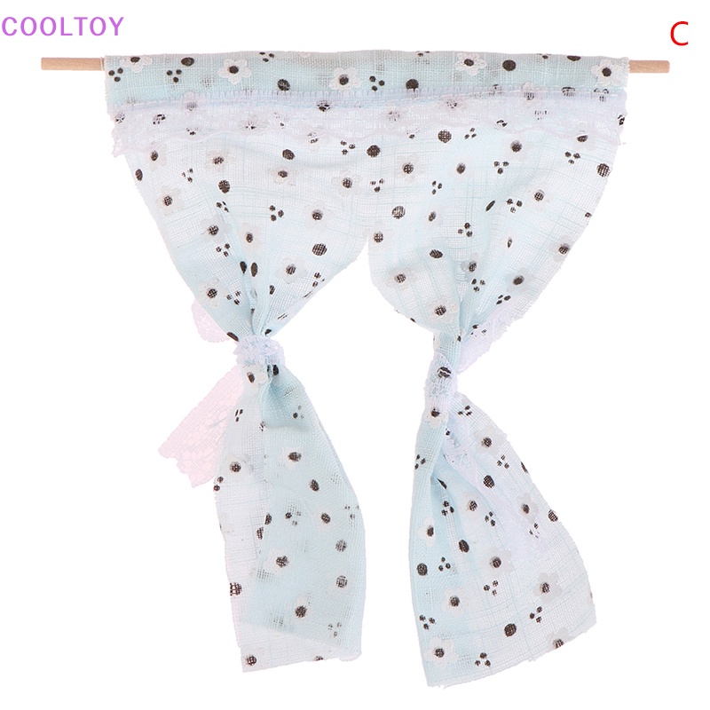 1 Mô Hình Rèm Cửa Ren Hoa Cúc Tỷ Lệ 1: 12 Dùng Trang Trí Nhà Búp Bê